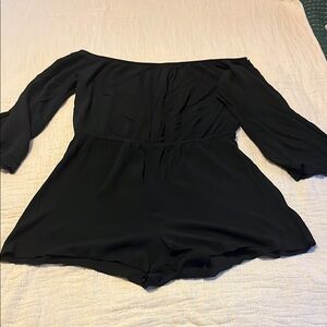 Black Off-Shoulder Romper